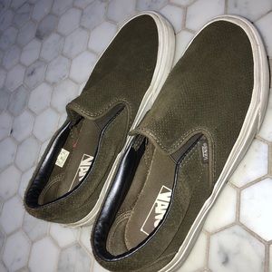 Olive Green Slip-On Vans